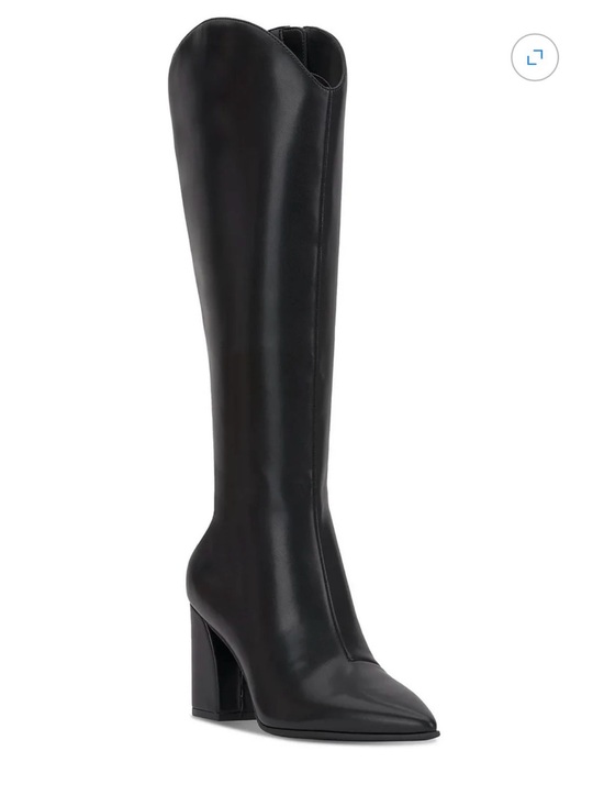 INC International Concepts Shoes - INC International Concepts Black Knee-High Pointed Toe Block Heel Boots